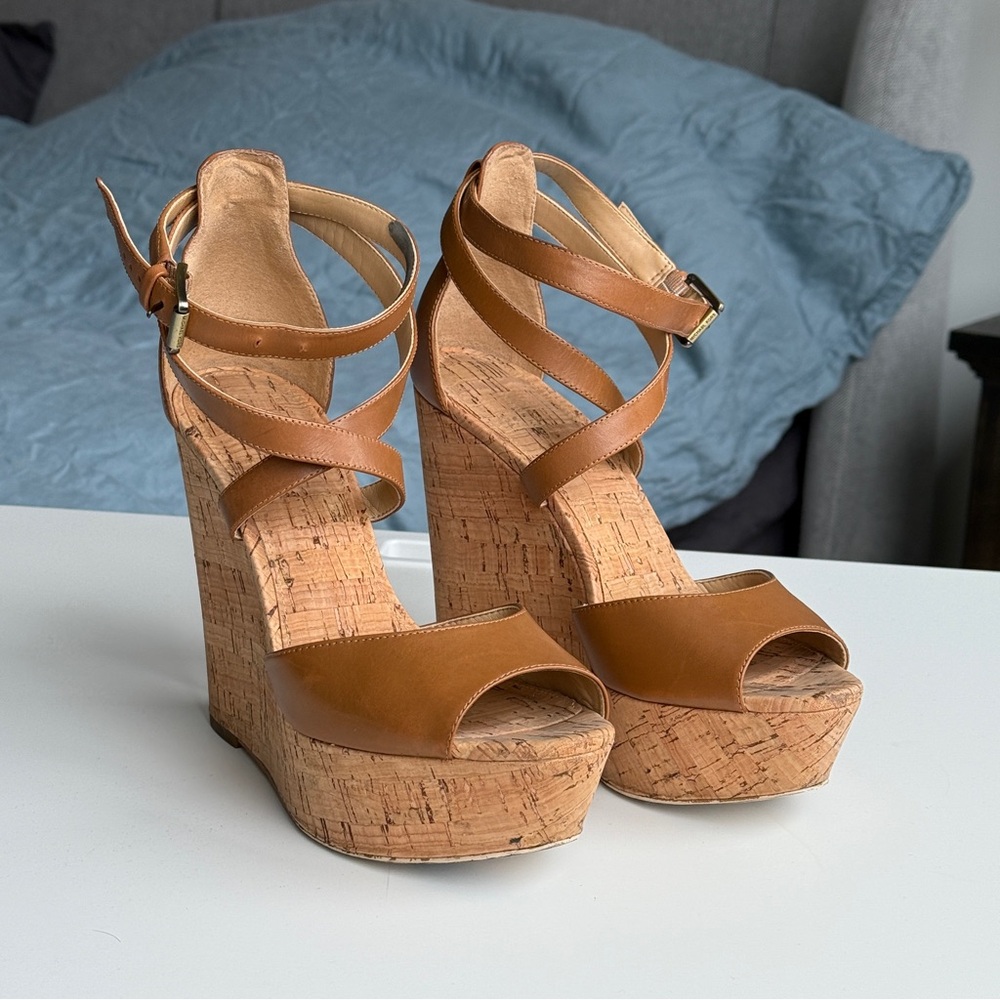Michael Kors colby platform wedge sandals